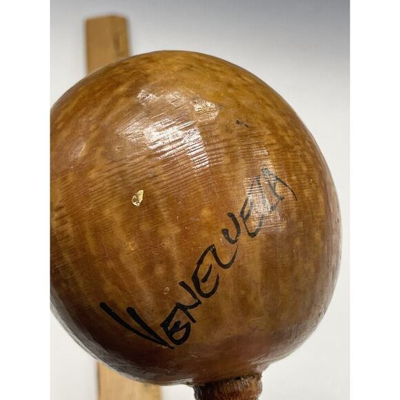 Vintage Wooden Venezuela Maraca‎ Shaker Music Instrument Glossy Finished - Picture 3 of 6